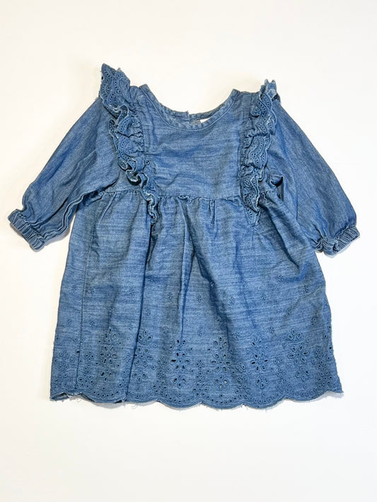 Chambray ruffle dress - Size 000
