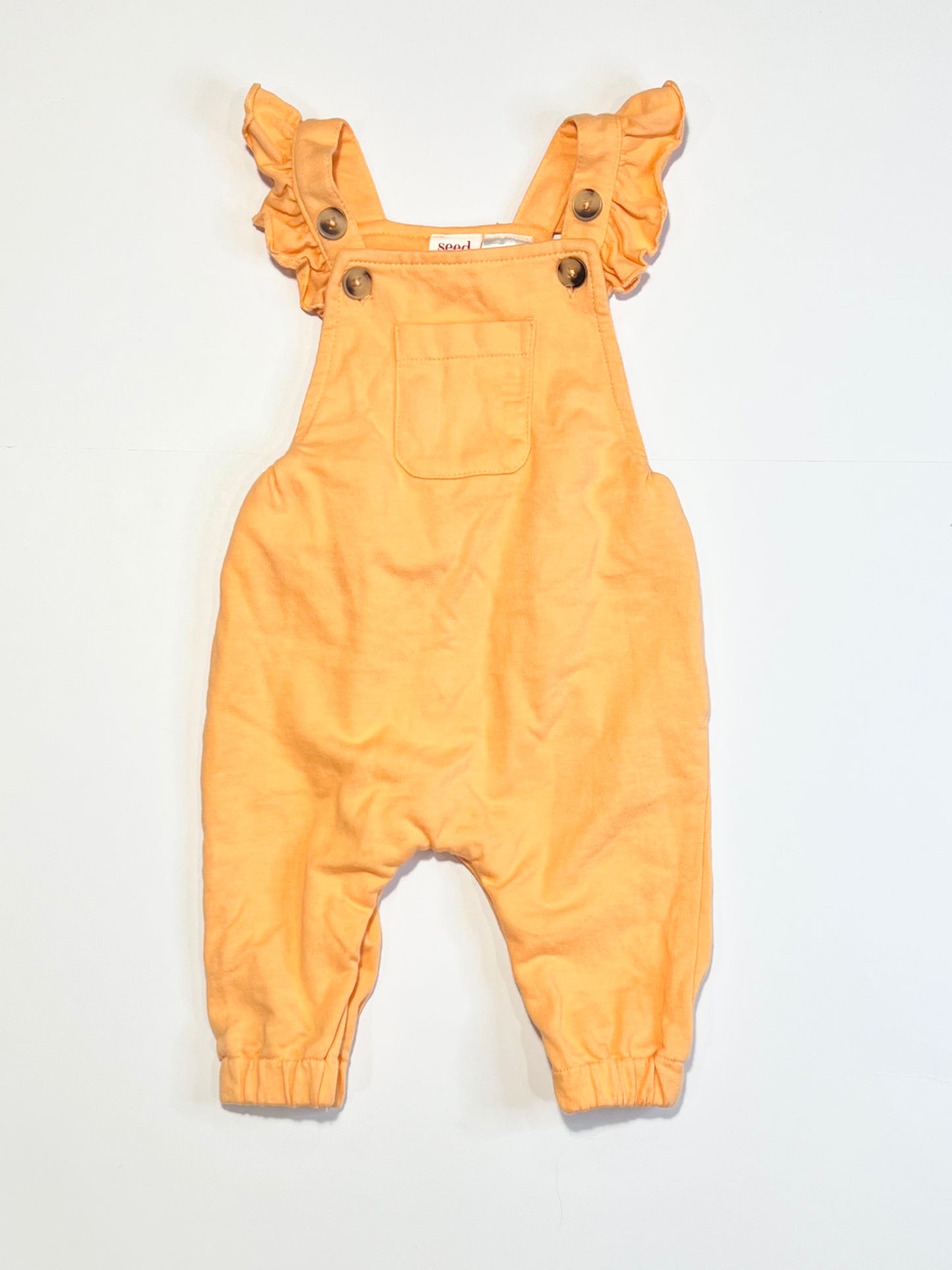 Orange ruffle overalls - Size 000