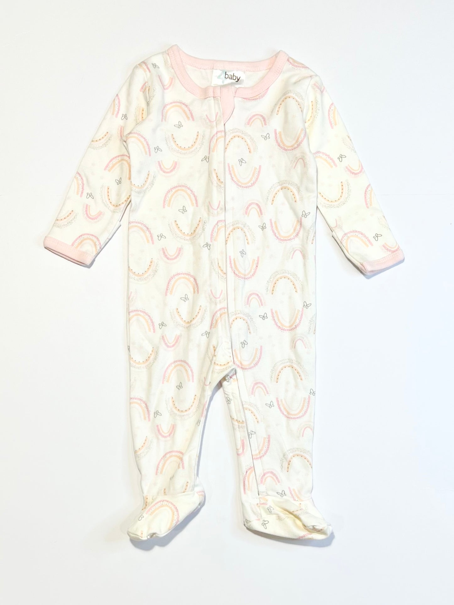 Rainbows zip onesie - Size 000
