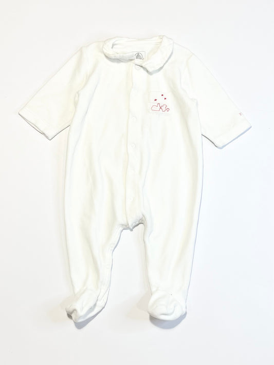 White velour onesie - Size 000