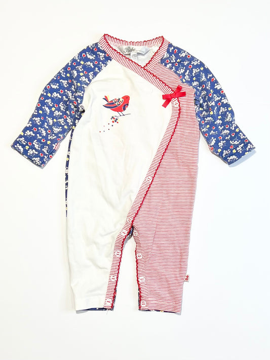 Floral bird onesie - Size 000