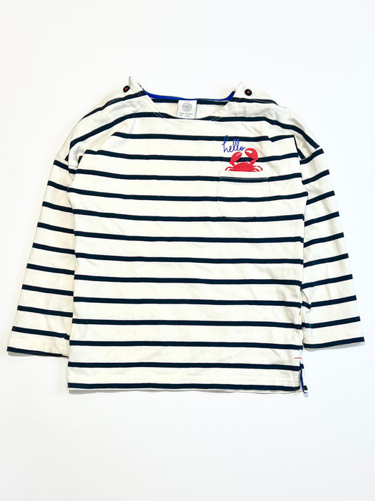 Striped crabby top - Size 2-4
