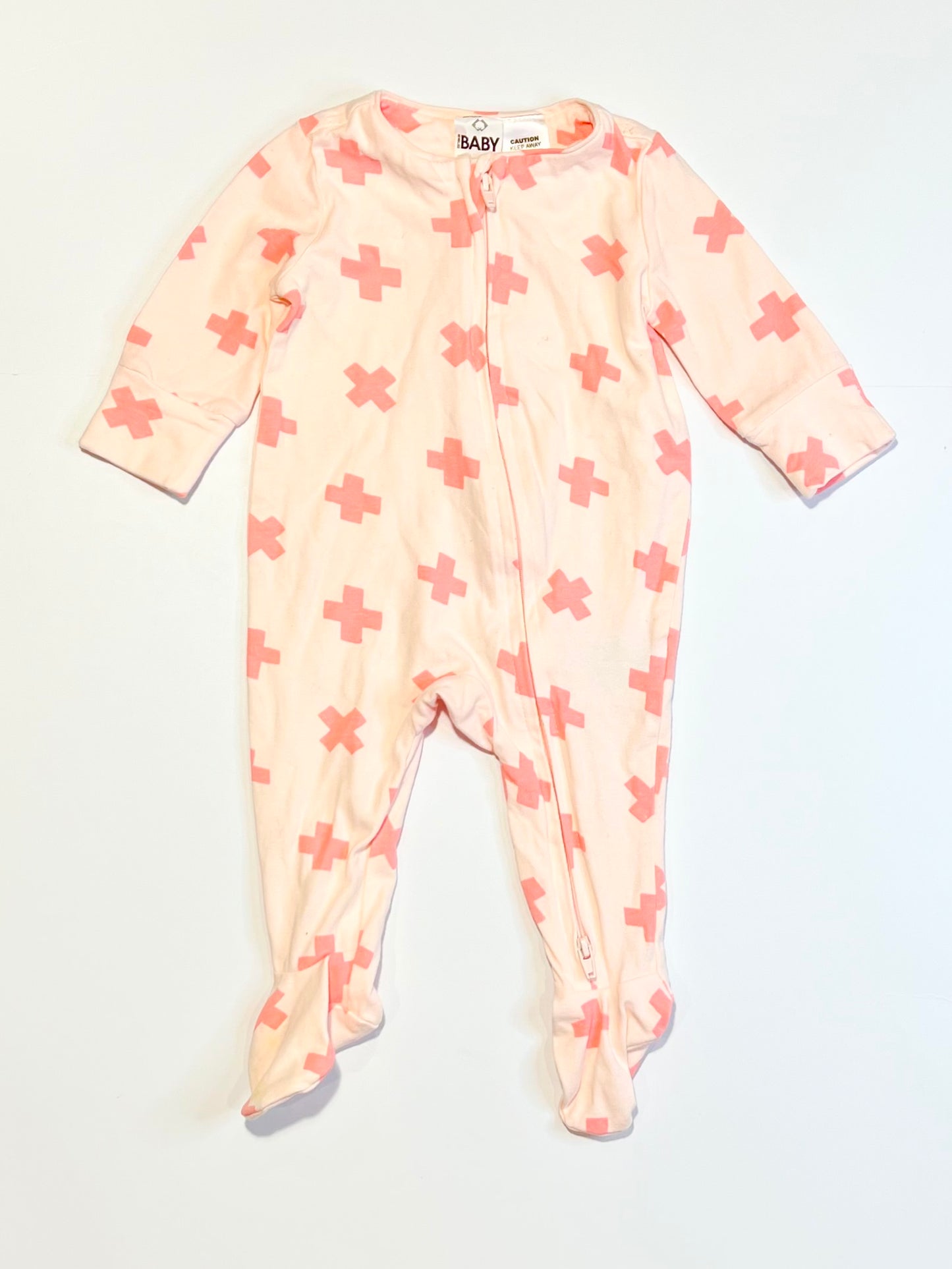 Pink zip onesie - Size 000