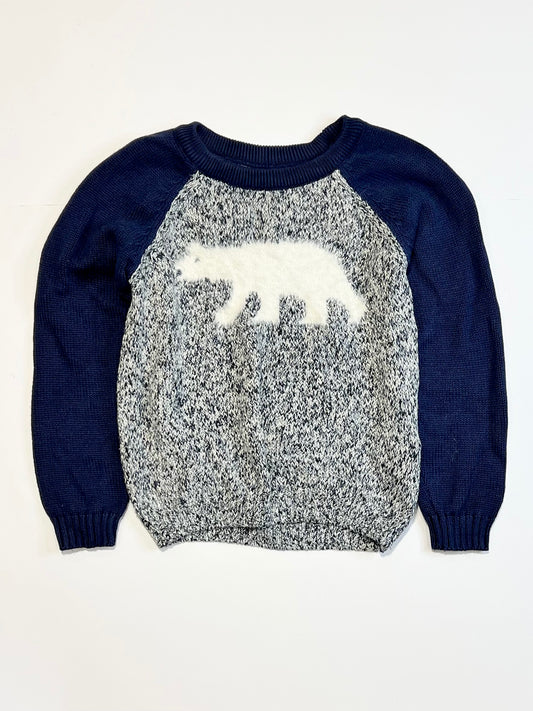 Navy bear jumper - Size 4-5