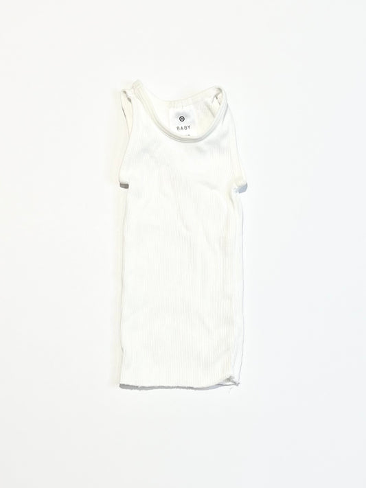 White ribbed singet - Size 0000