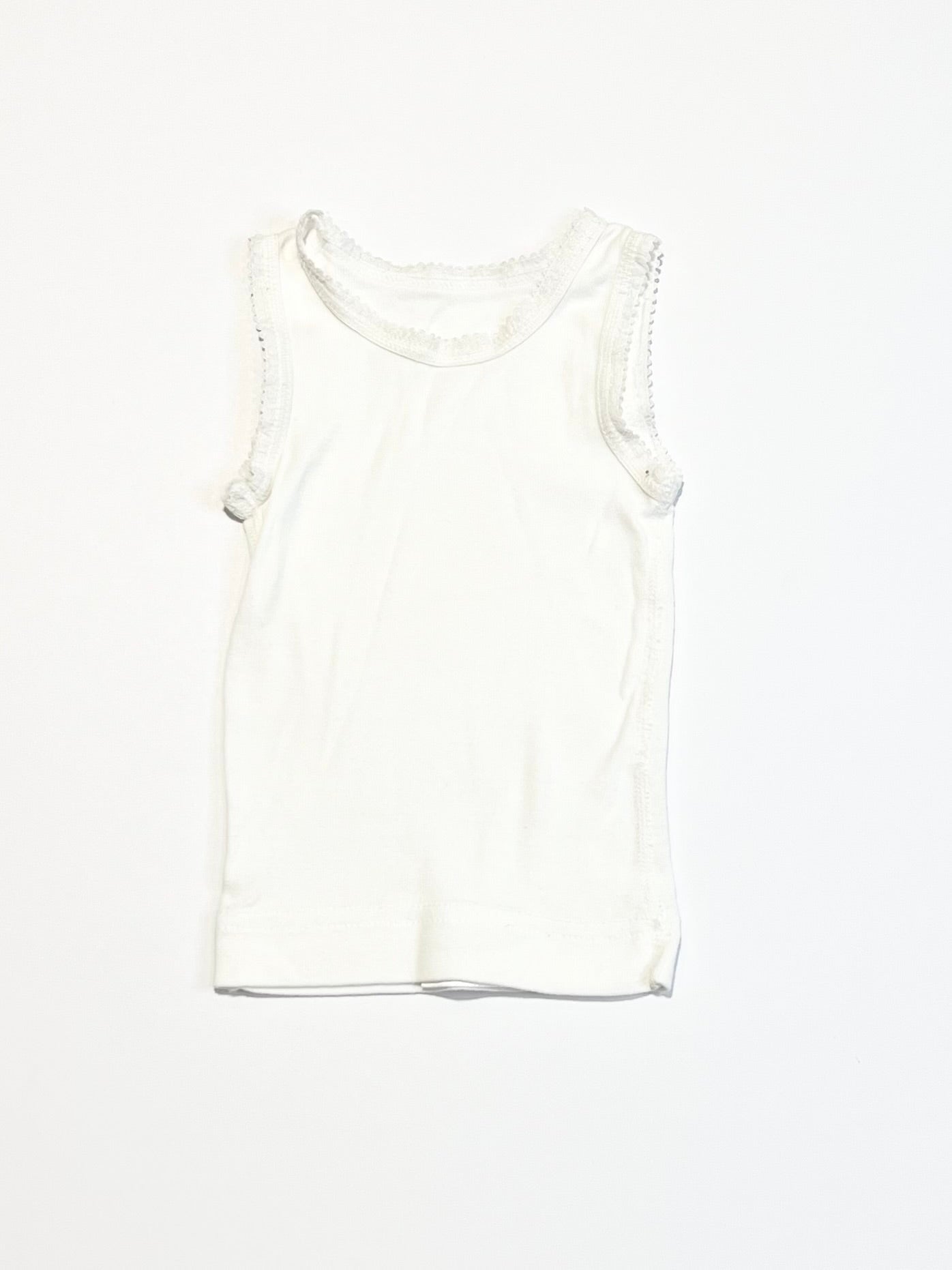 White lace trim singlet - Size 0000