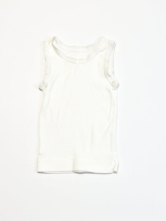 White lace trim singlet - Size 0000