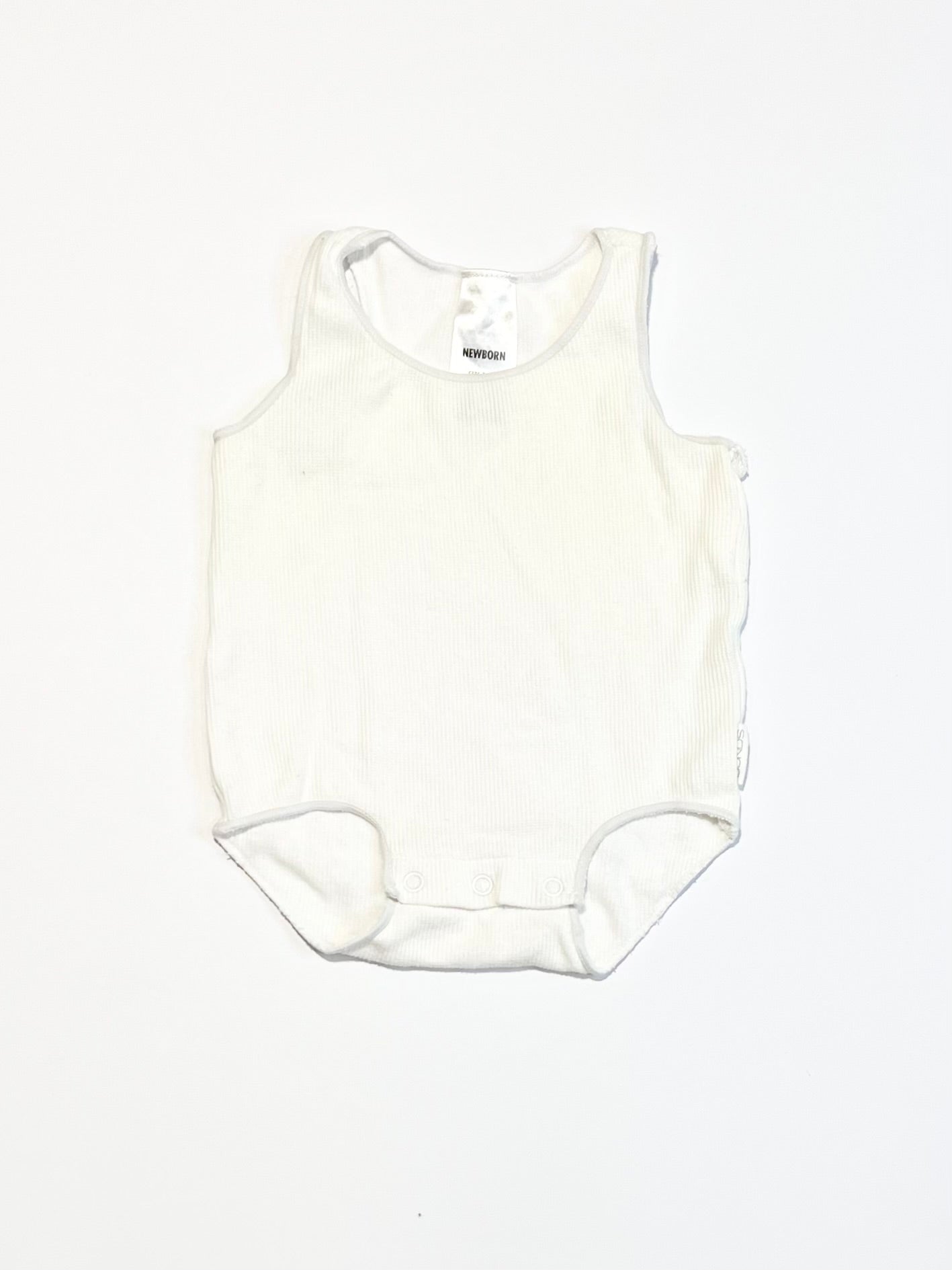 White ribbed bodysuit - Size 0000