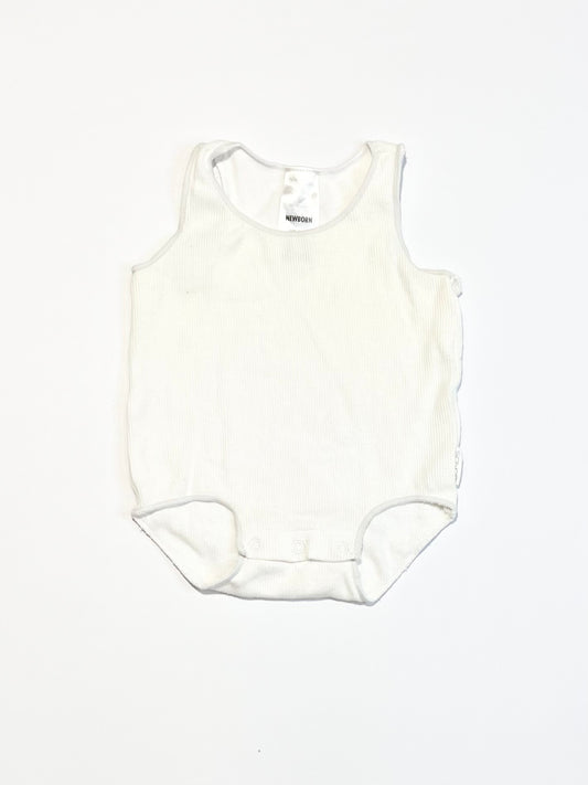 White ribbed bodysuit - Size 0000