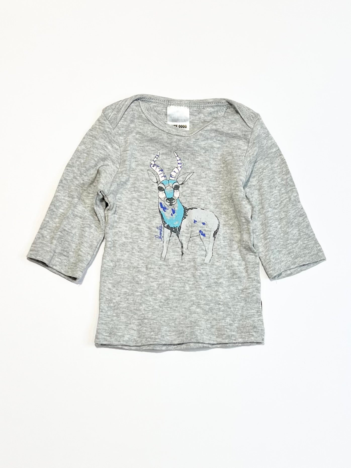 Grey ribbed top - Size 0000