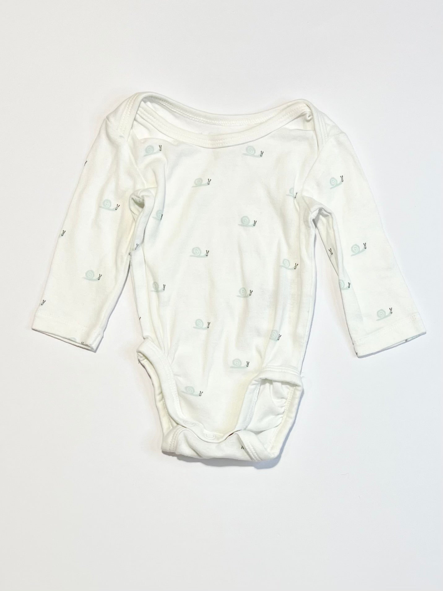 Blue snails bodysuit - Size 0-1 month