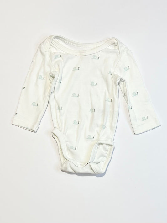 Blue snails bodysuit - Size 0-1 month