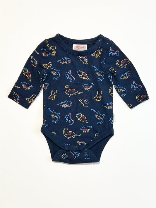 Navy dinosuars bodysuit - Size 0000