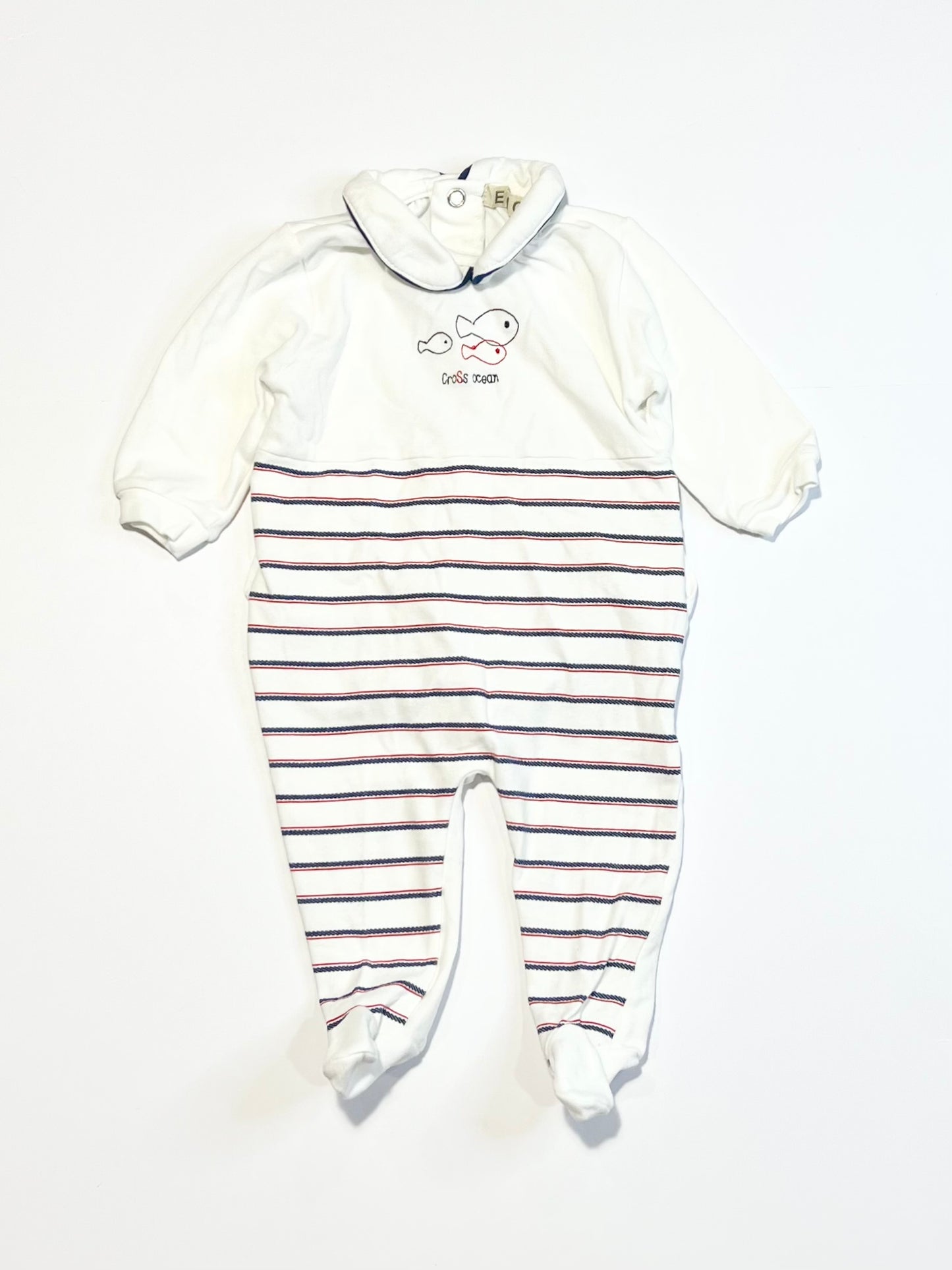Striped fish onesie - Size 0000