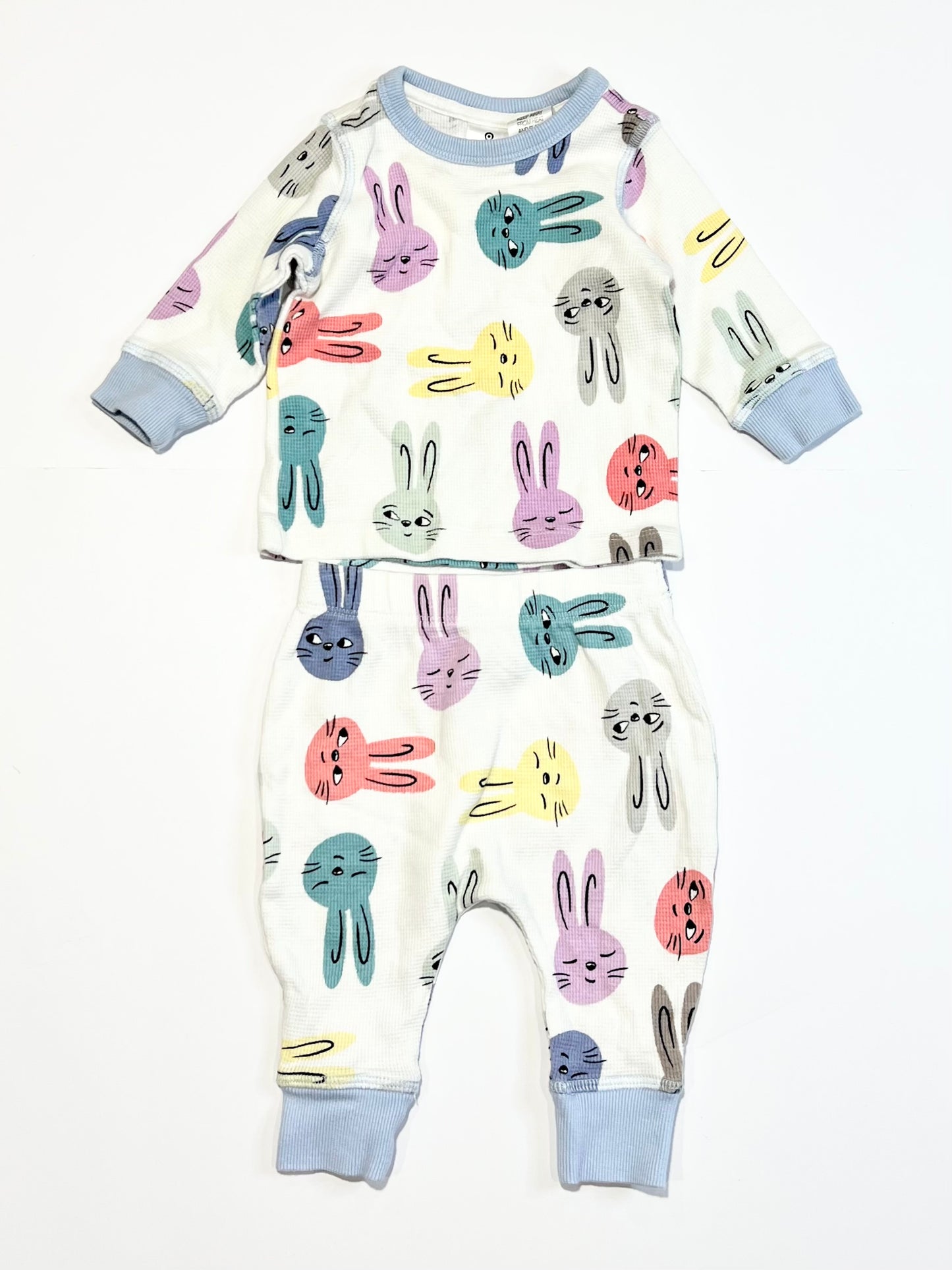 Waffle bunny pyjamas - Size 00