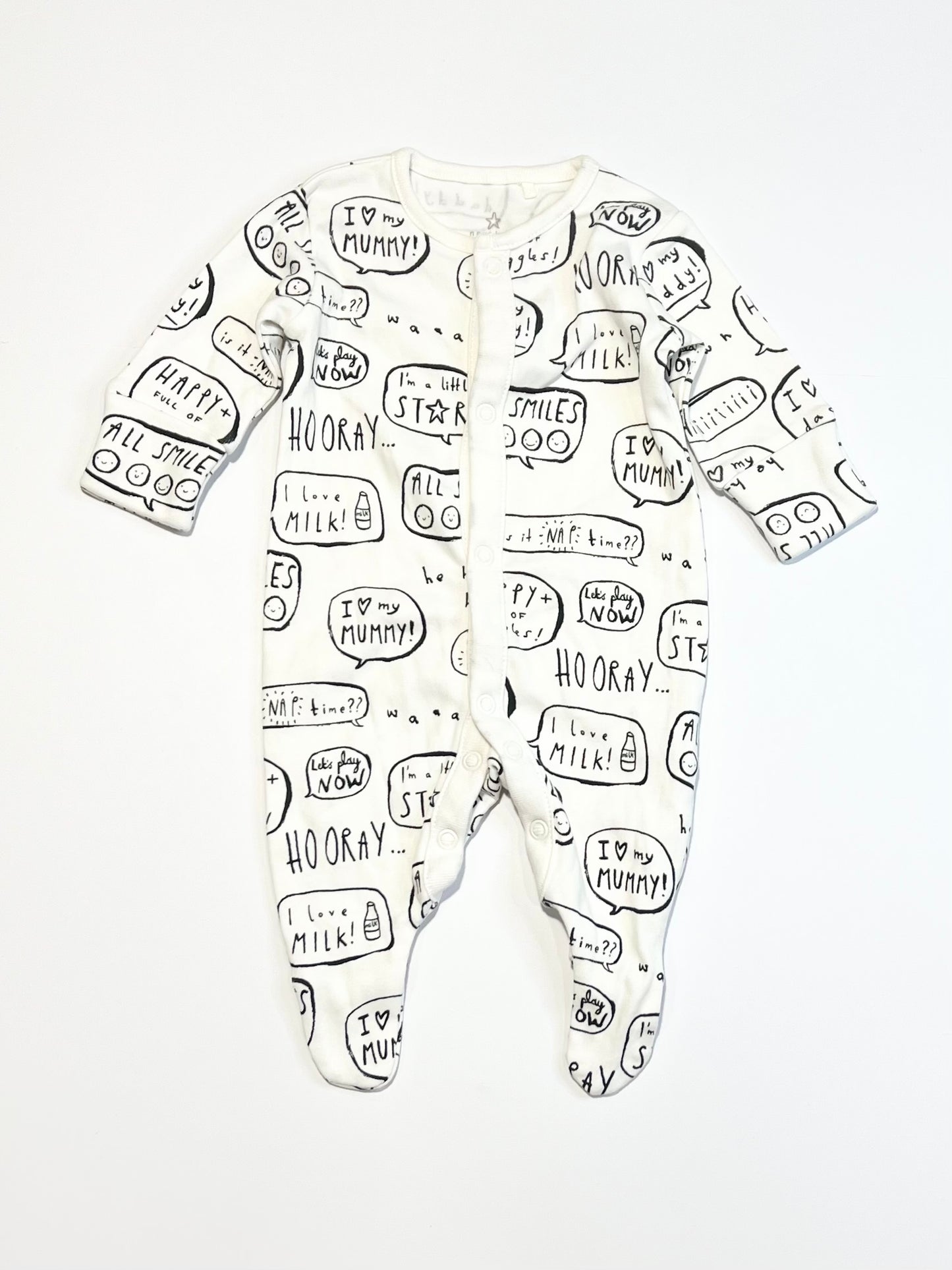 Speech bubble onesie - Size 0000