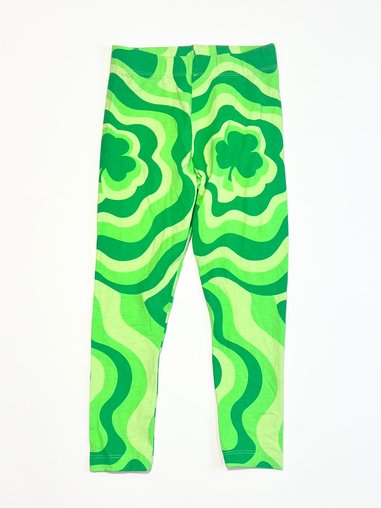 Green swirl leggings - Size 4-5