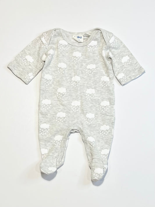 Grey clouds onesie - Size 0000
