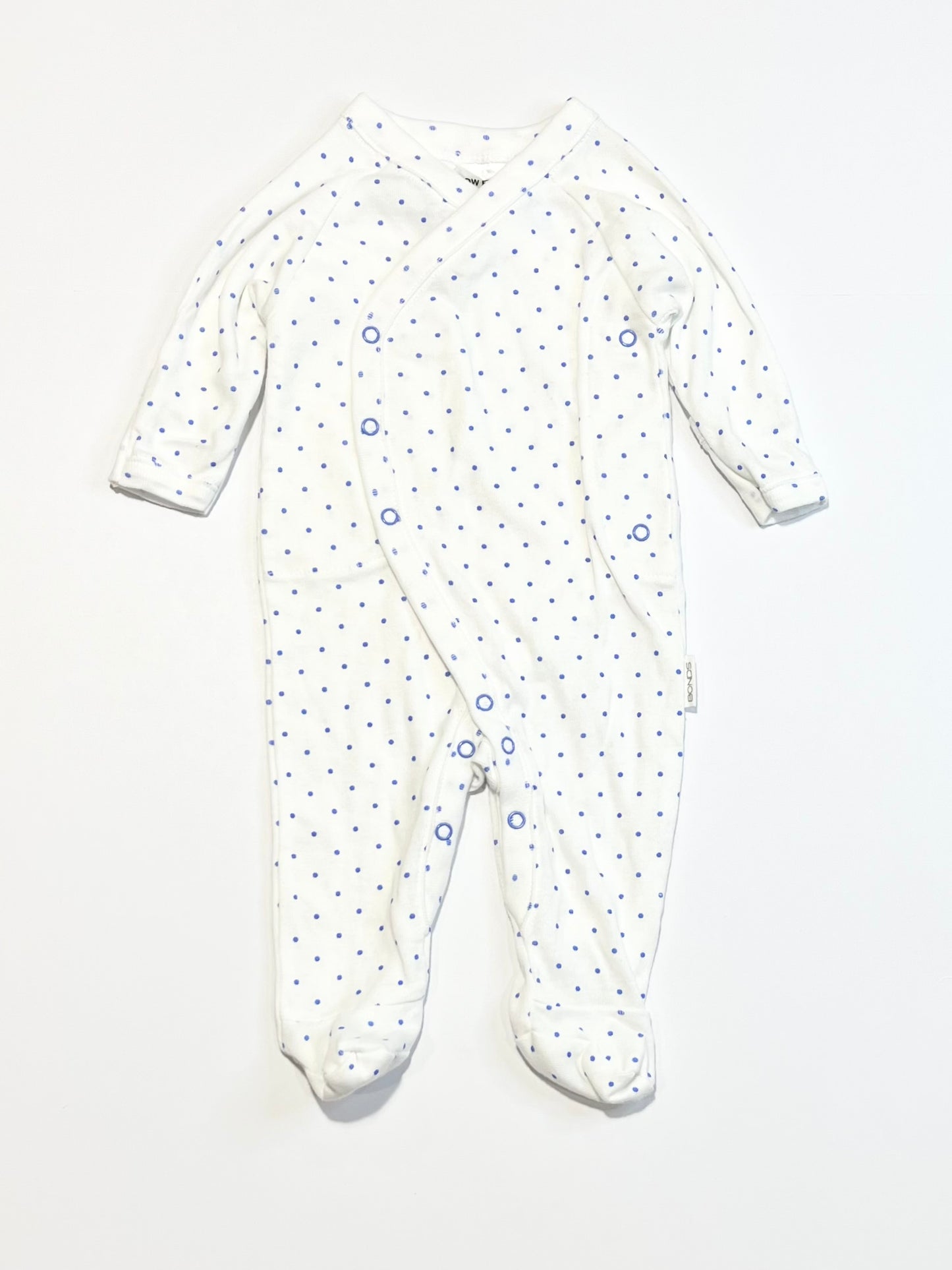 Ribbed cross-over onesie - Size 0000