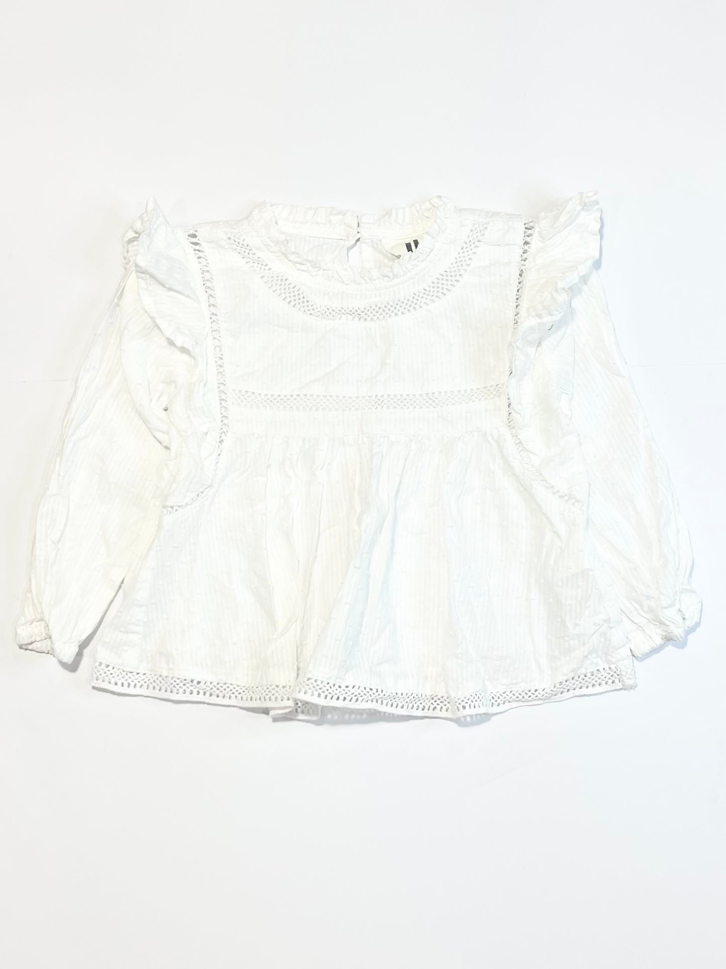 White ruffle top - Size 4