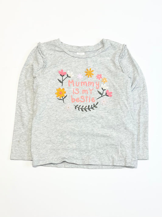 Mummy is my bestie top - Size 4