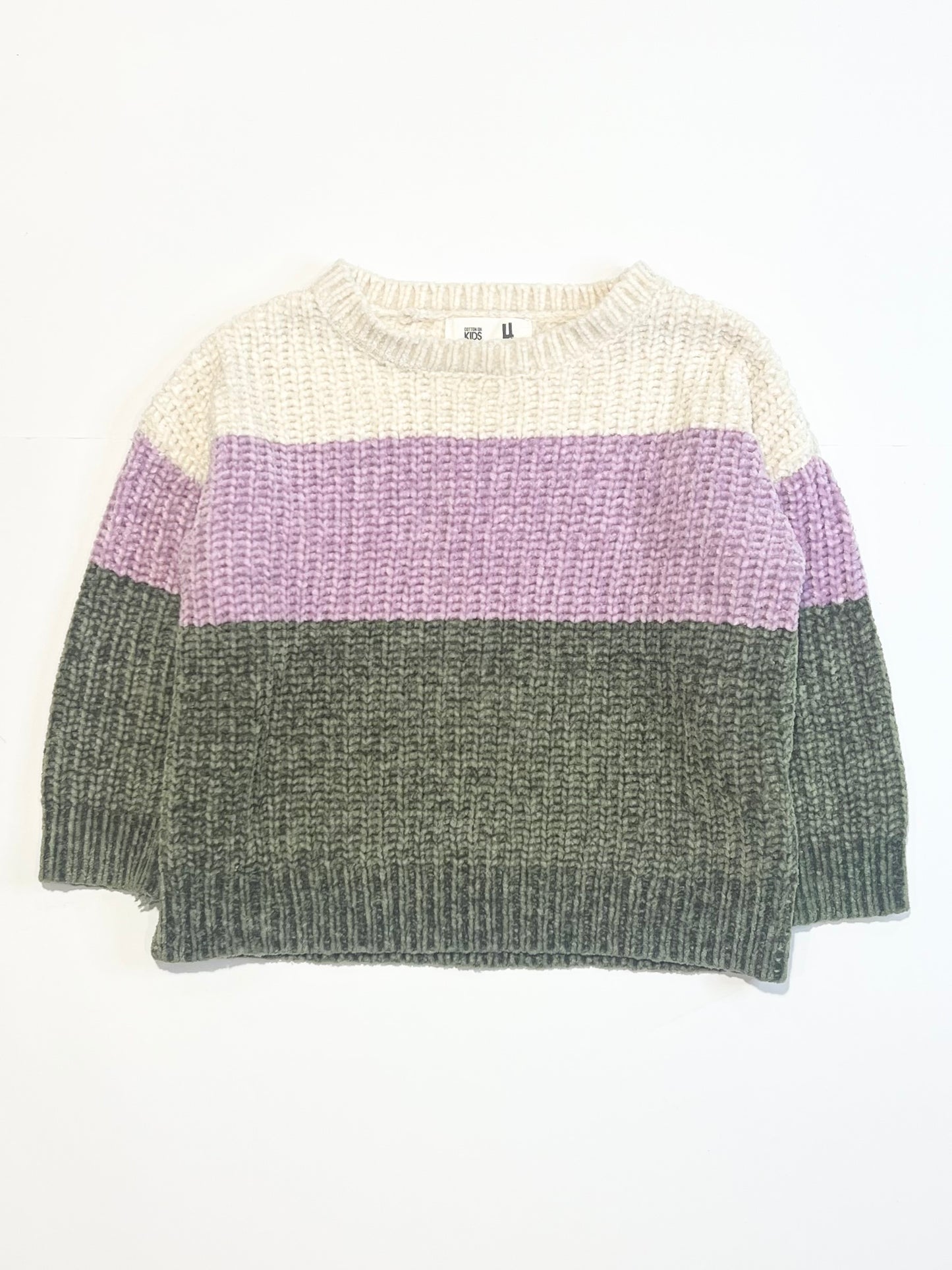 Block colour knit sweater - Size 4