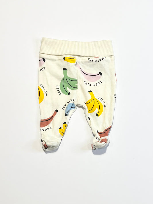 Fruity footed pants - Size 00000