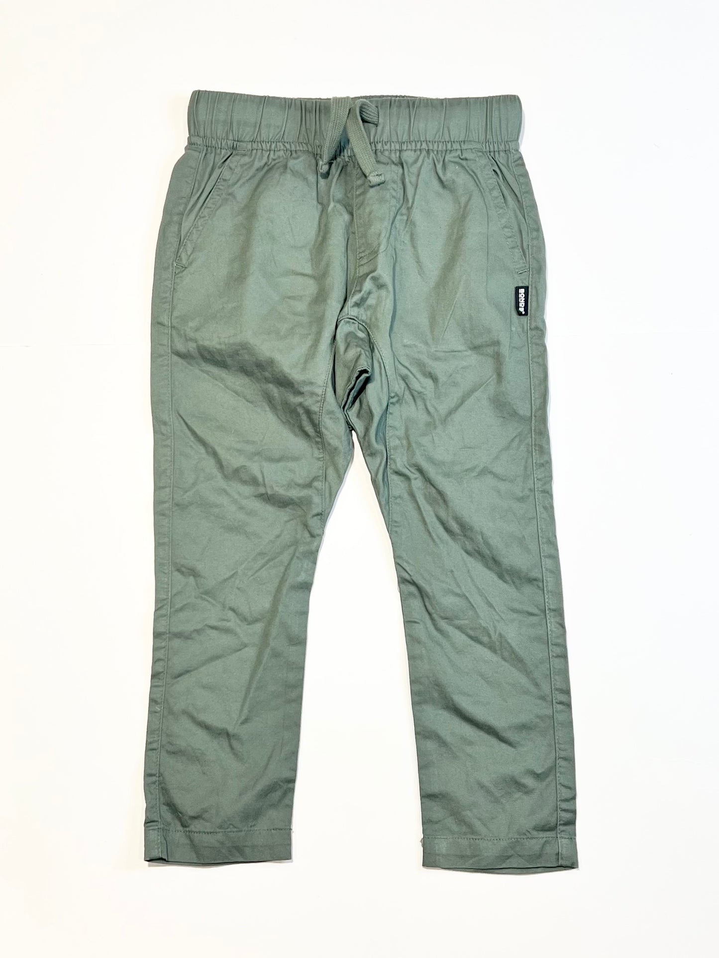 Green woven pants - Size 3