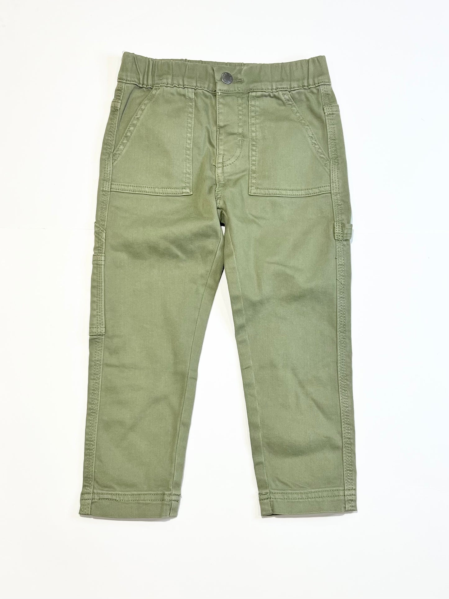 Pull-on green pants - Size 3