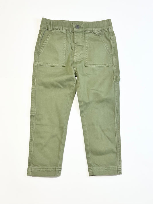 Pull-on green pants - Size 3