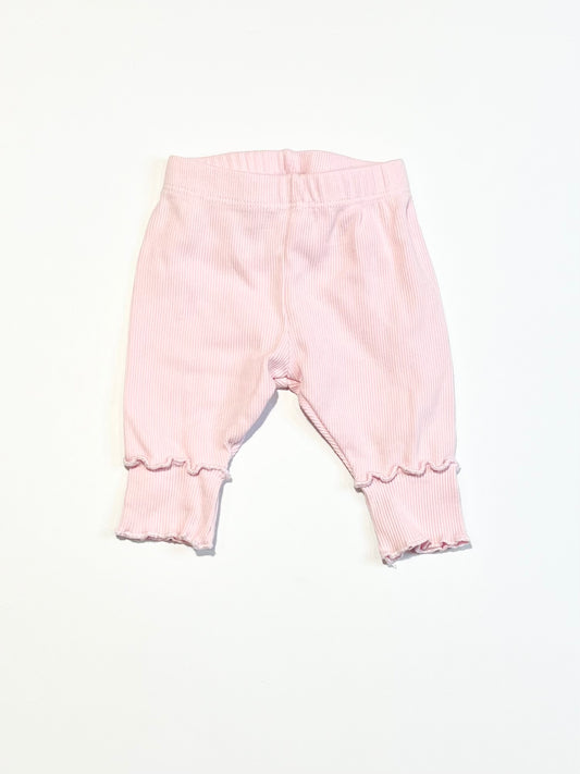 Pink ribbed leggings - Size 0000