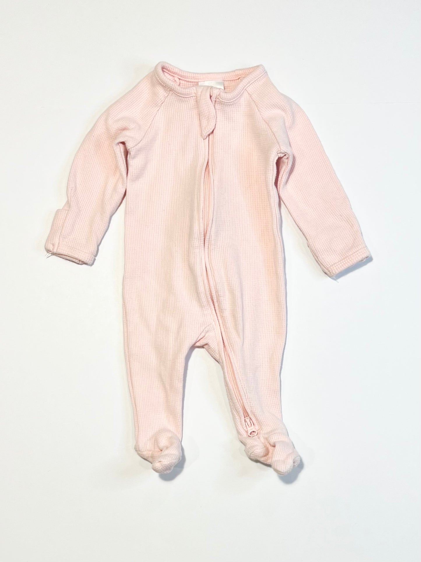 Waffle zip onesie - Size 0000