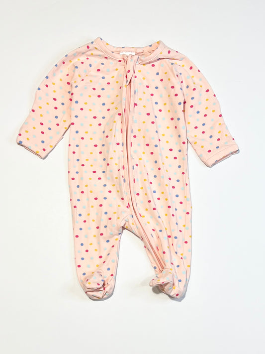 Spotty zip onesie - Size 0000