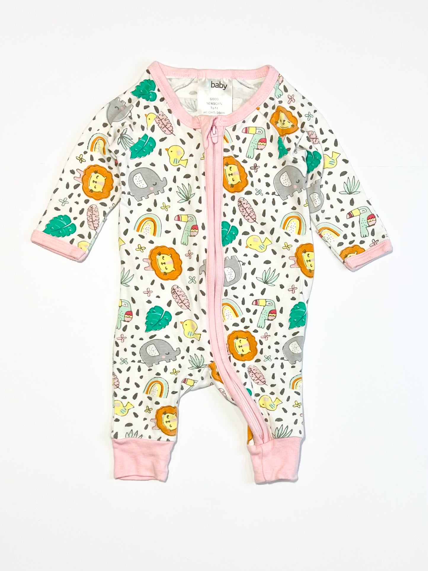 Animals zip onesie - Size 0000