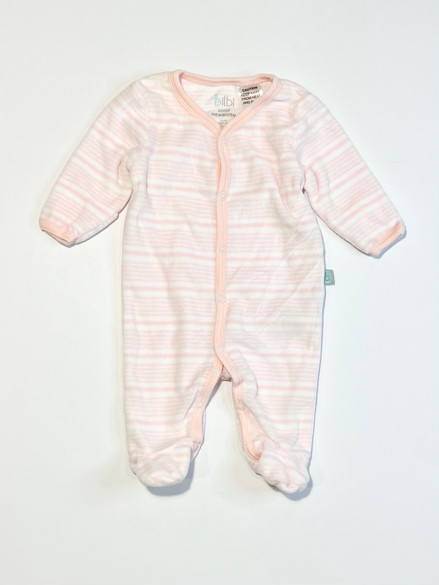 Striped velour onesie - Size 0000