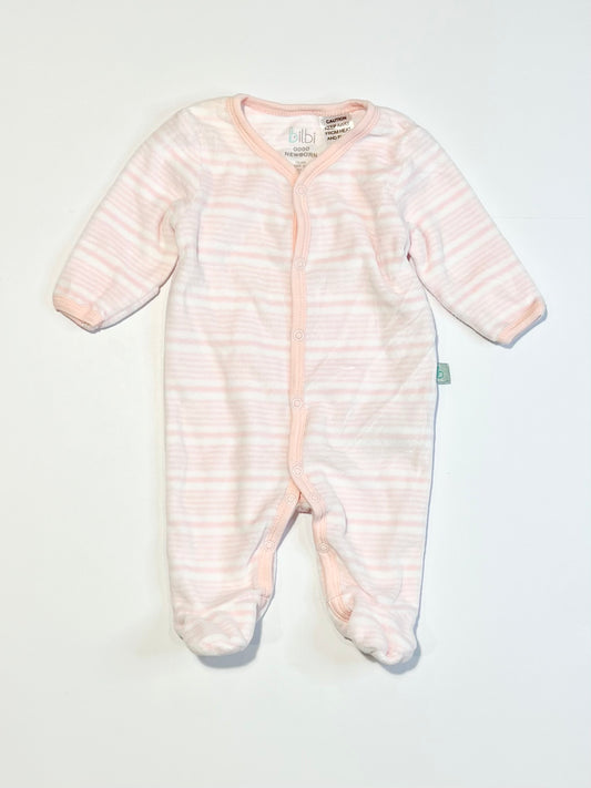 Striped velour onesie - Size 0000