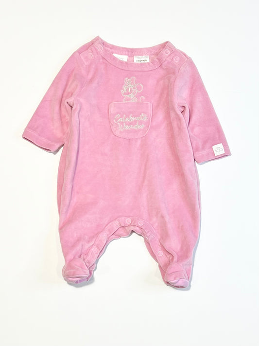 Minnie fleece onesie - Size 0000