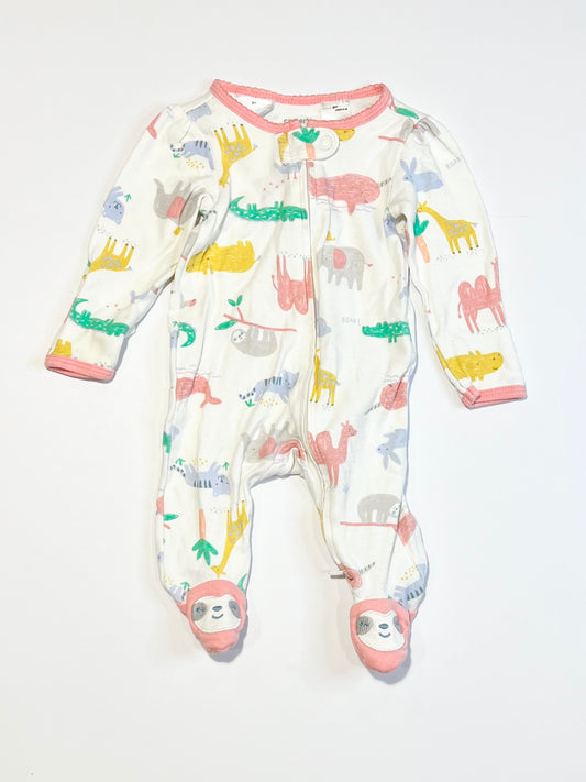 Animals zip onesie - Size 0000
