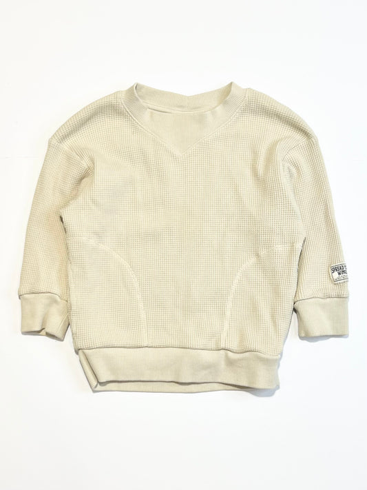 Tan waffle sweater - Size 3