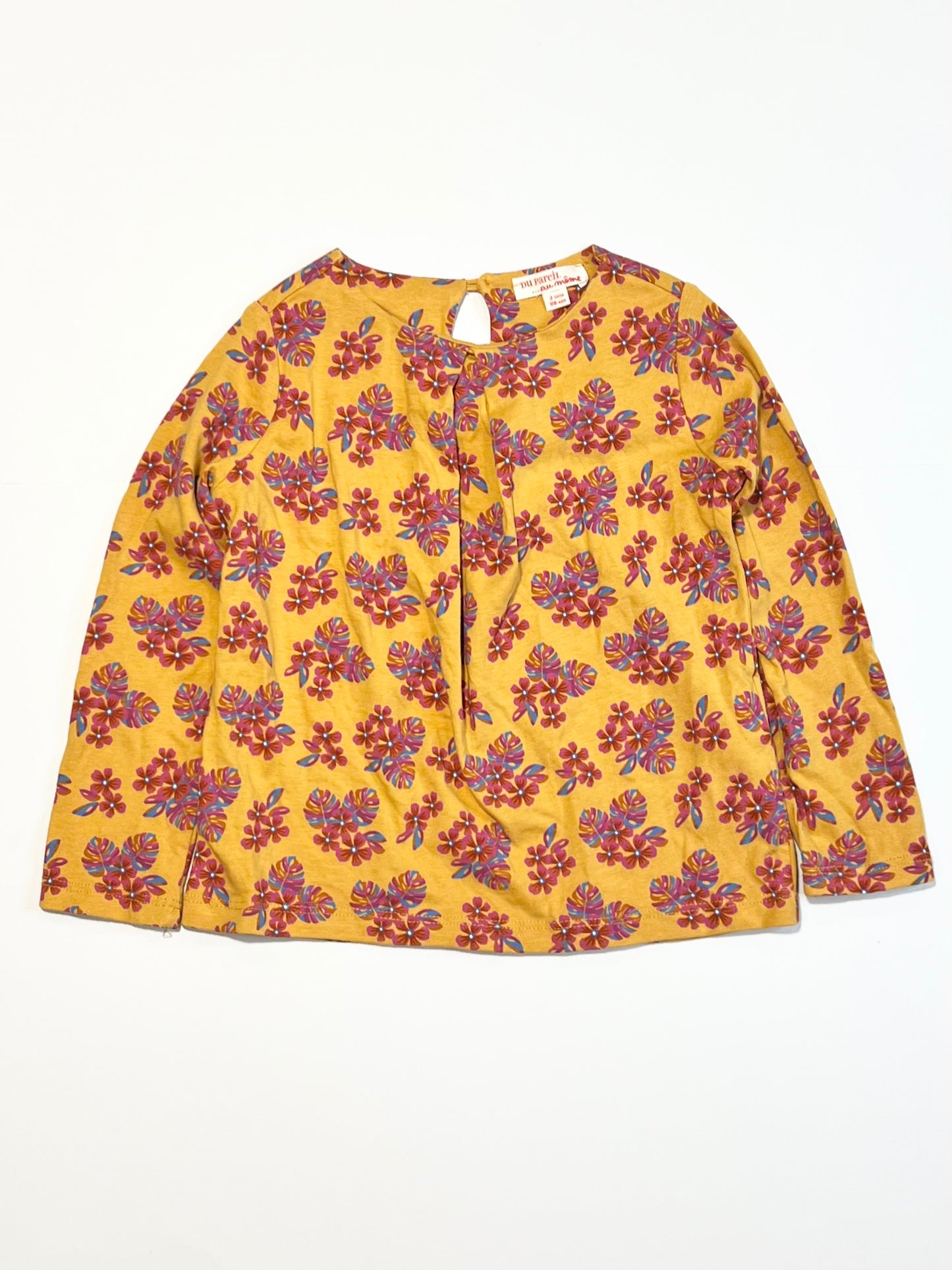Floral jersey top - Size 3
