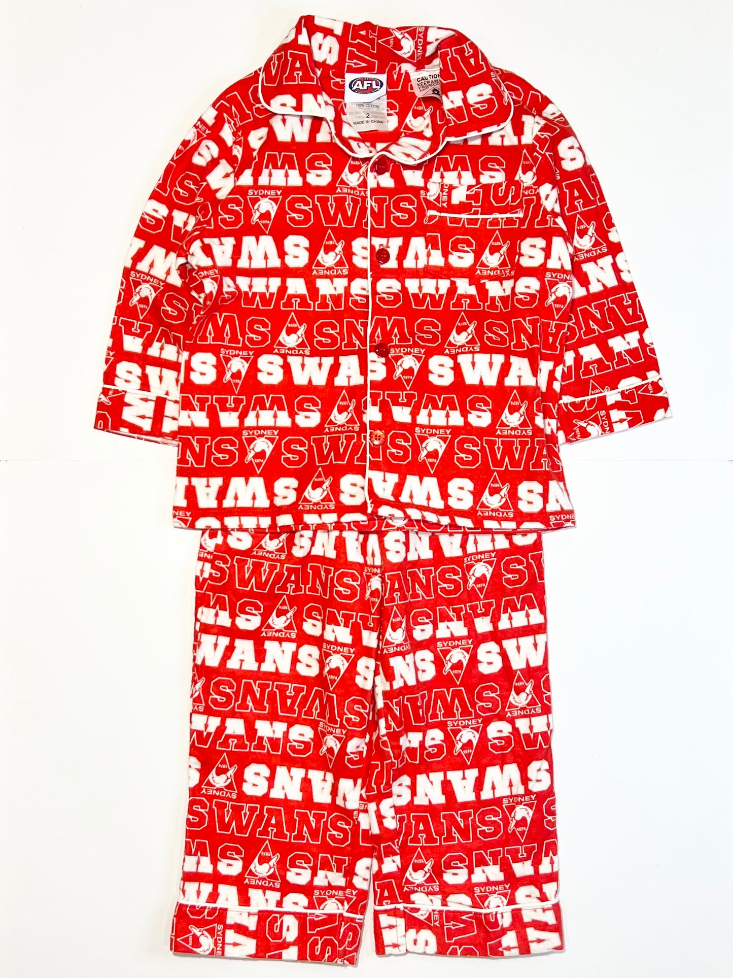 Swans flannelette pyjamas brand new - Size 2