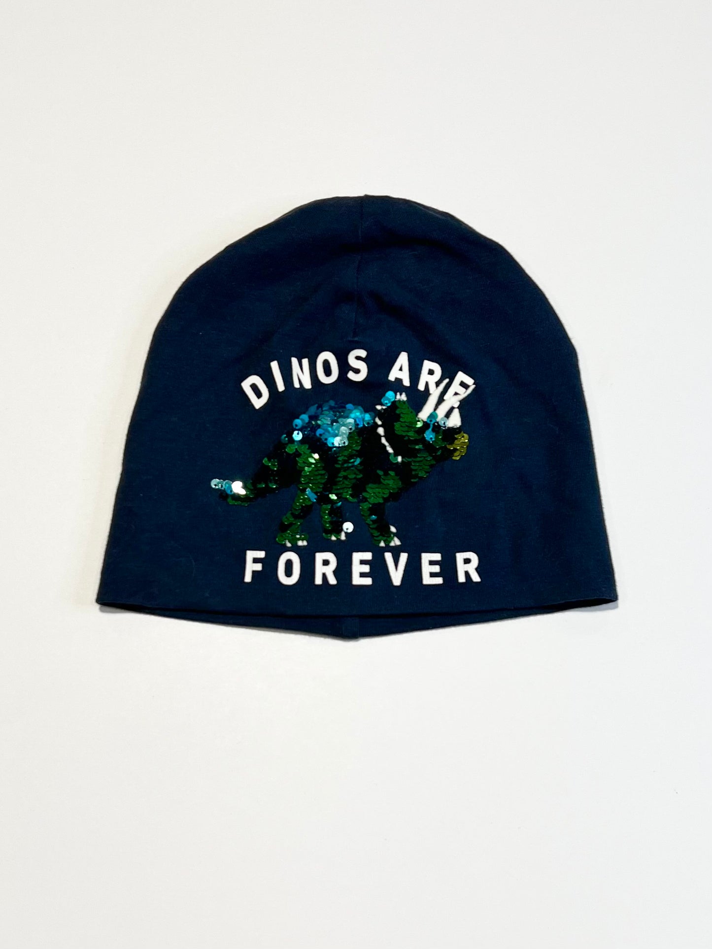 Sequined dino beanie - Size 3-4 years
