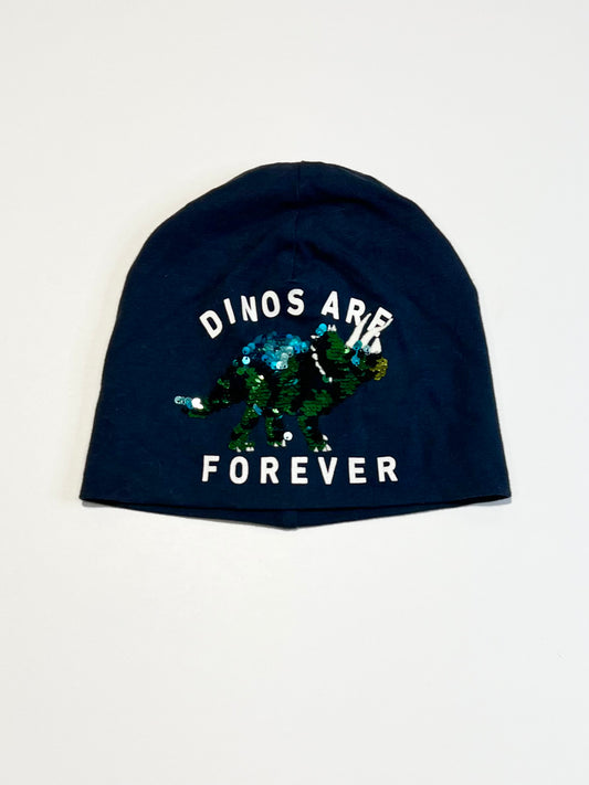 Sequined dino beanie - Size 3-4 years