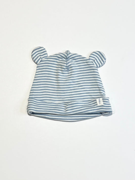 Striped ribbed beanie - Size 1-2 months