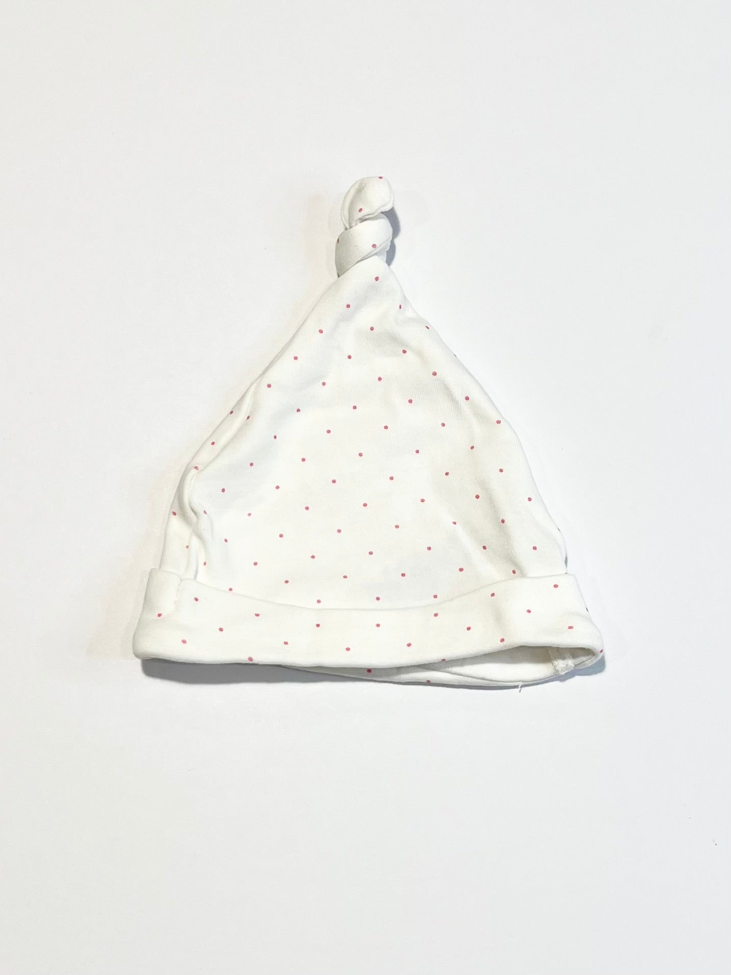 Pink spot beanie - Size newborn