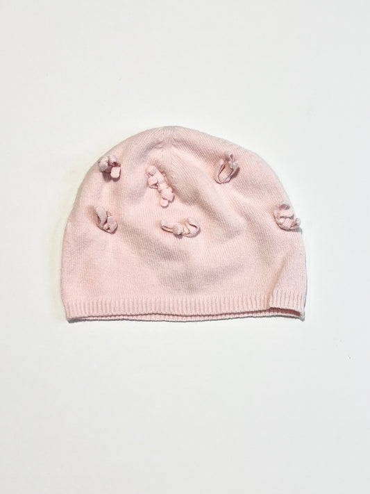 Pink bows beanie - Size 3-12 months