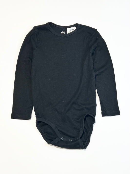 Black ribbed bodysuit - Size 2-3