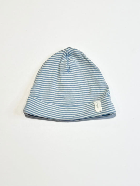 Striped ribbed beanie - Size newborn