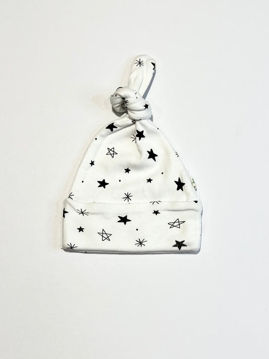 Ribbed stars beanie - Size 0-3 months