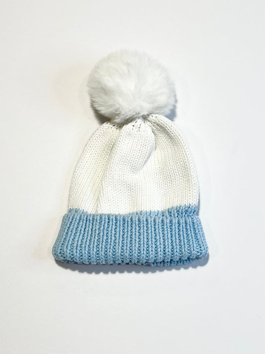 Knit pompom beanie - Size 0-6 months